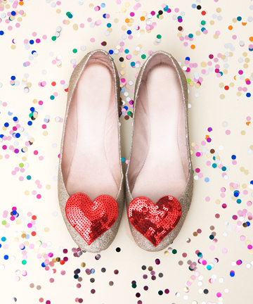 shoes with hearts on them